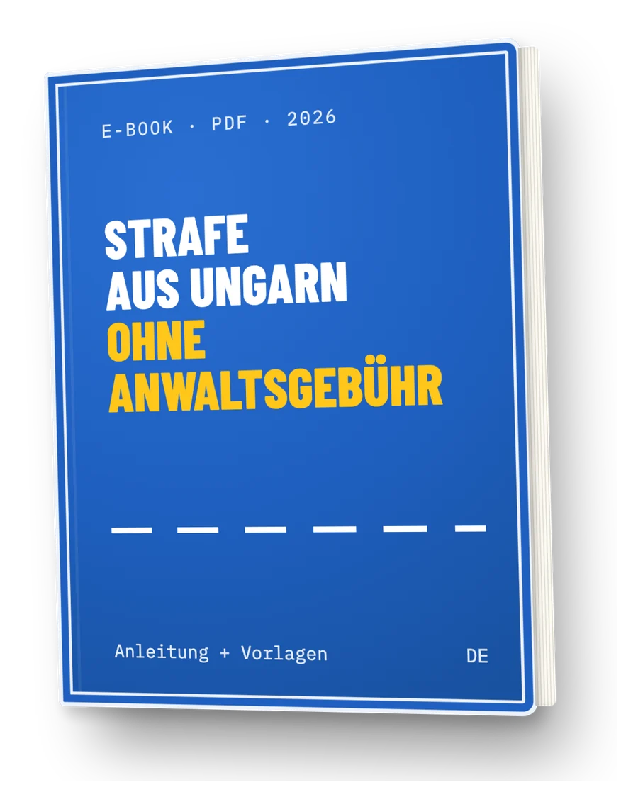 E-Book Strafe aus Ungarn – ohne Anwaltsgebühr (PDF, 2026)